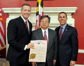 Maryland Governor and Lt. Governor appointed Dr. Ma as Governor's Commissioner